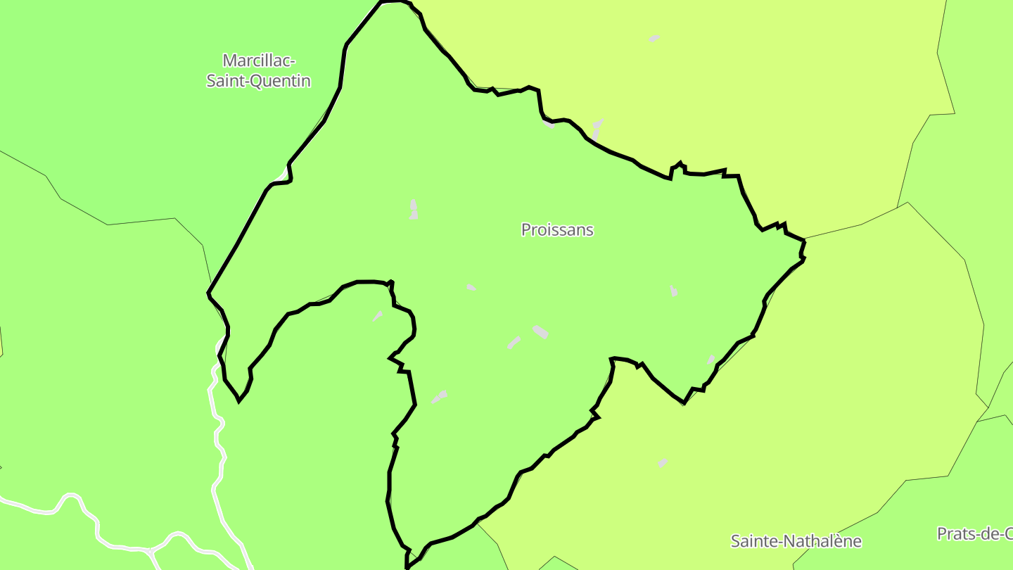 Carte des prix de l'immobilier Proissans