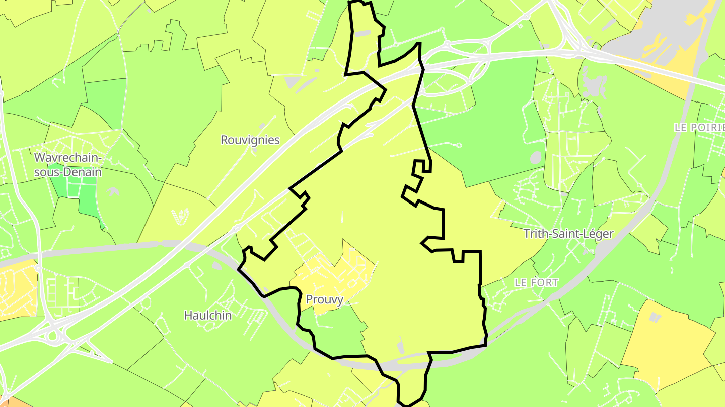 Carte des prix de l'immobilier Prouvy