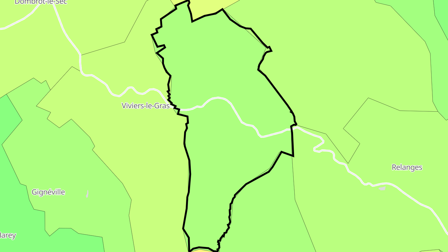 Carte des prix de l'immobilier Provenchères-lès-Darney