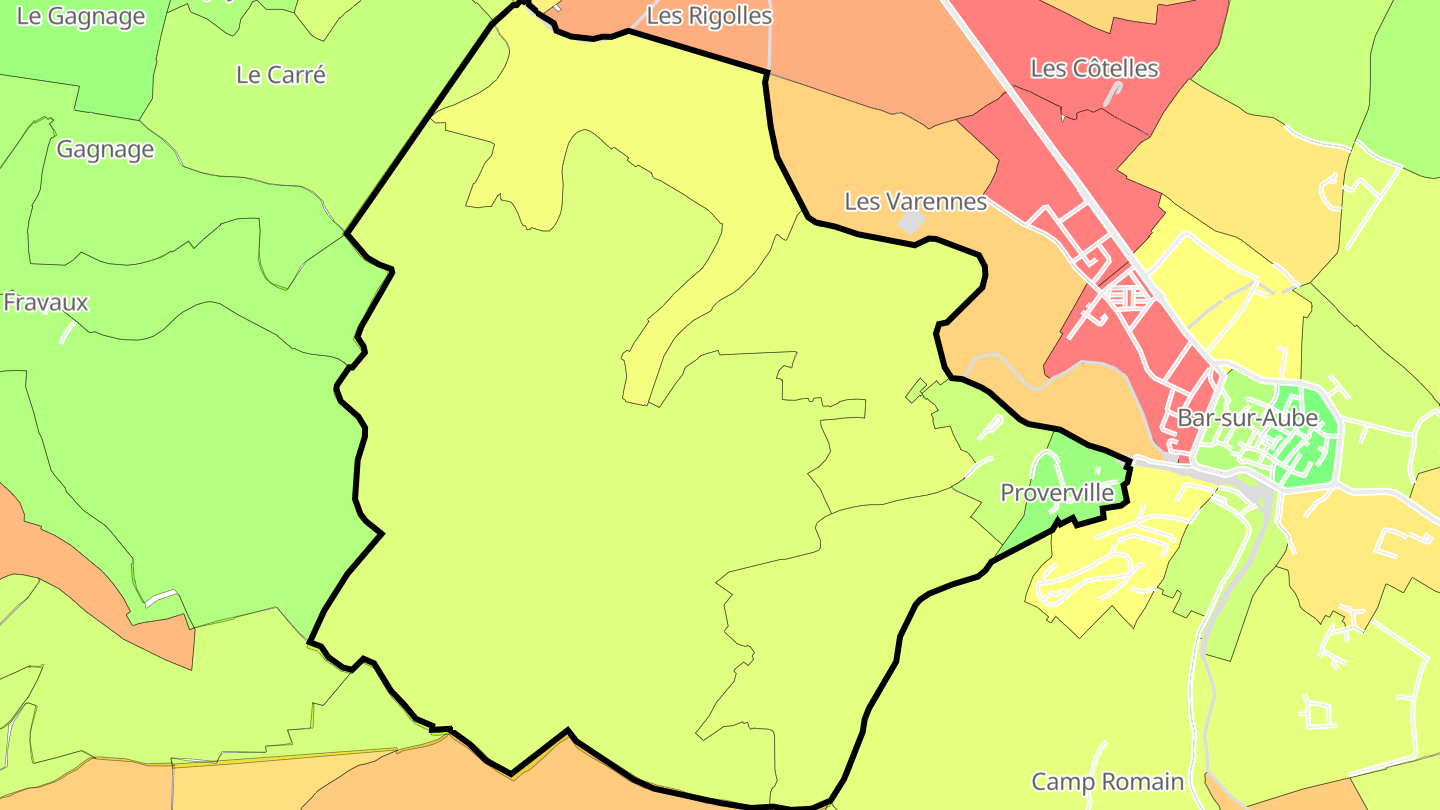 Carte des prix de l'immobilier Proverville
