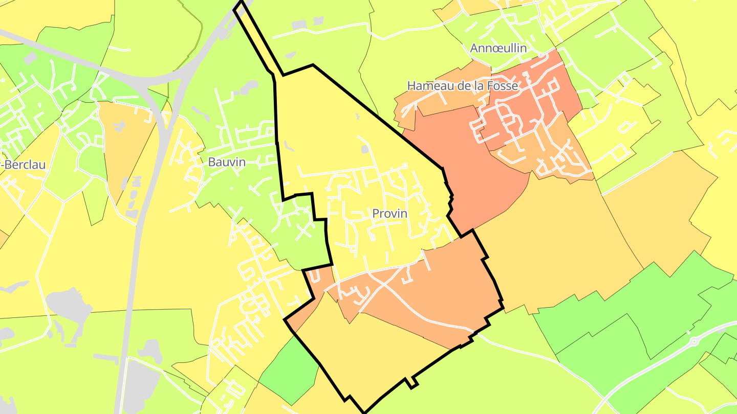 Carte des prix de l'immobilier Provin