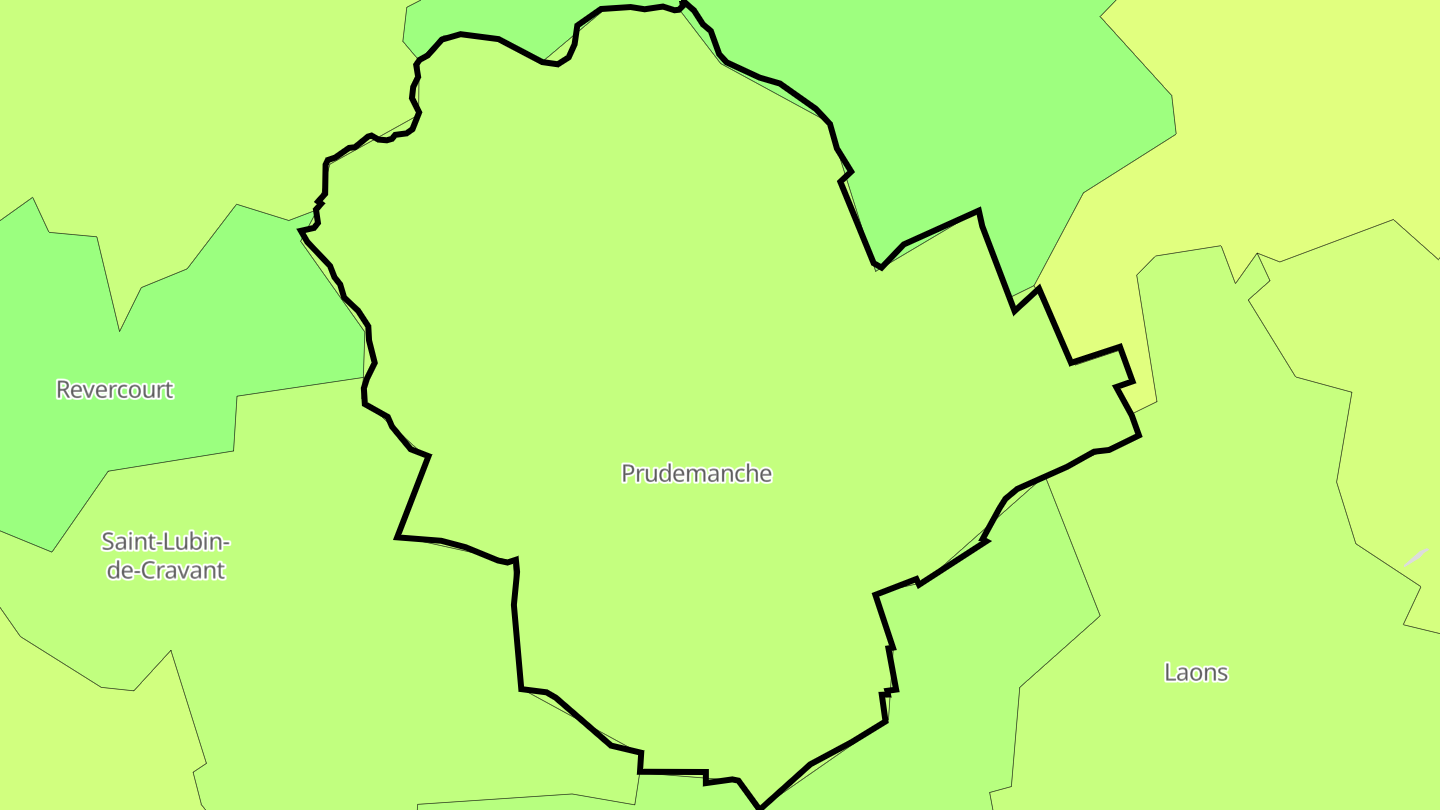 Carte des prix de l'immobilier Prudemanche