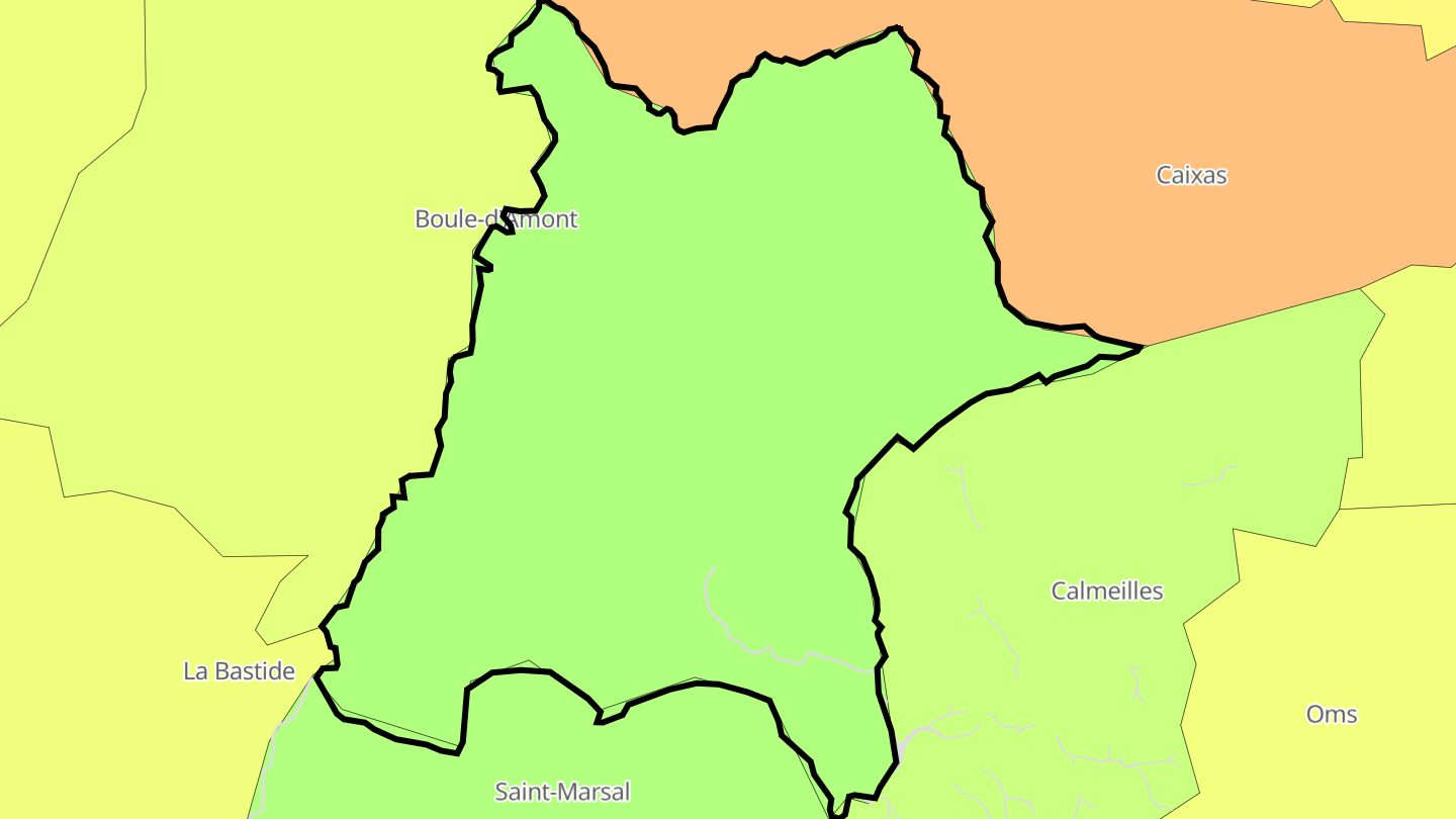 Carte des prix de l'immobilier Prunet-et-Belpuig