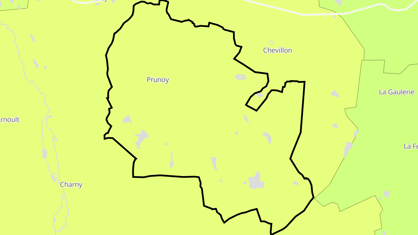 Carte des prix de l'immobilier Prunoy