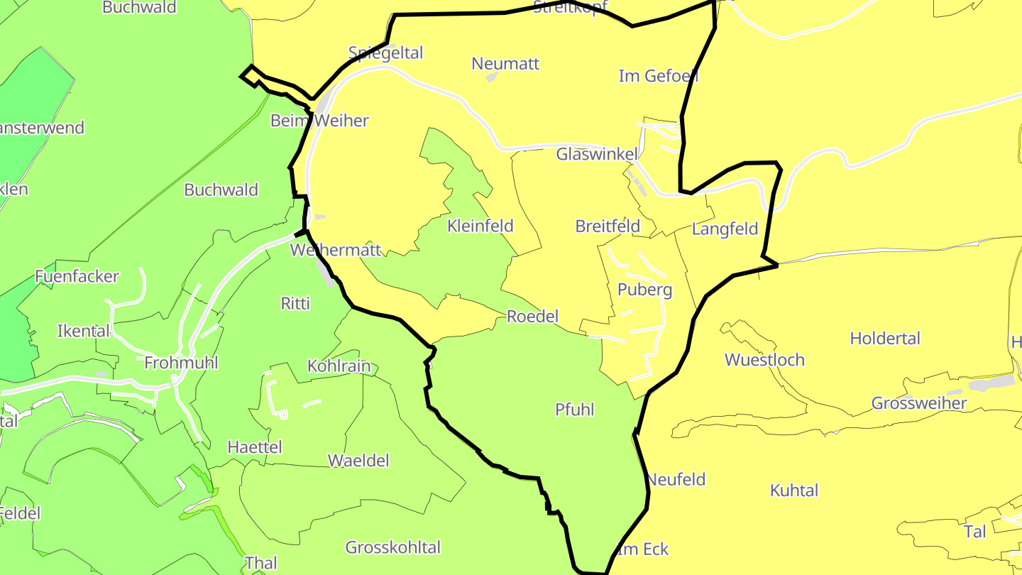 Carte des prix de l'immobilier Puberg
