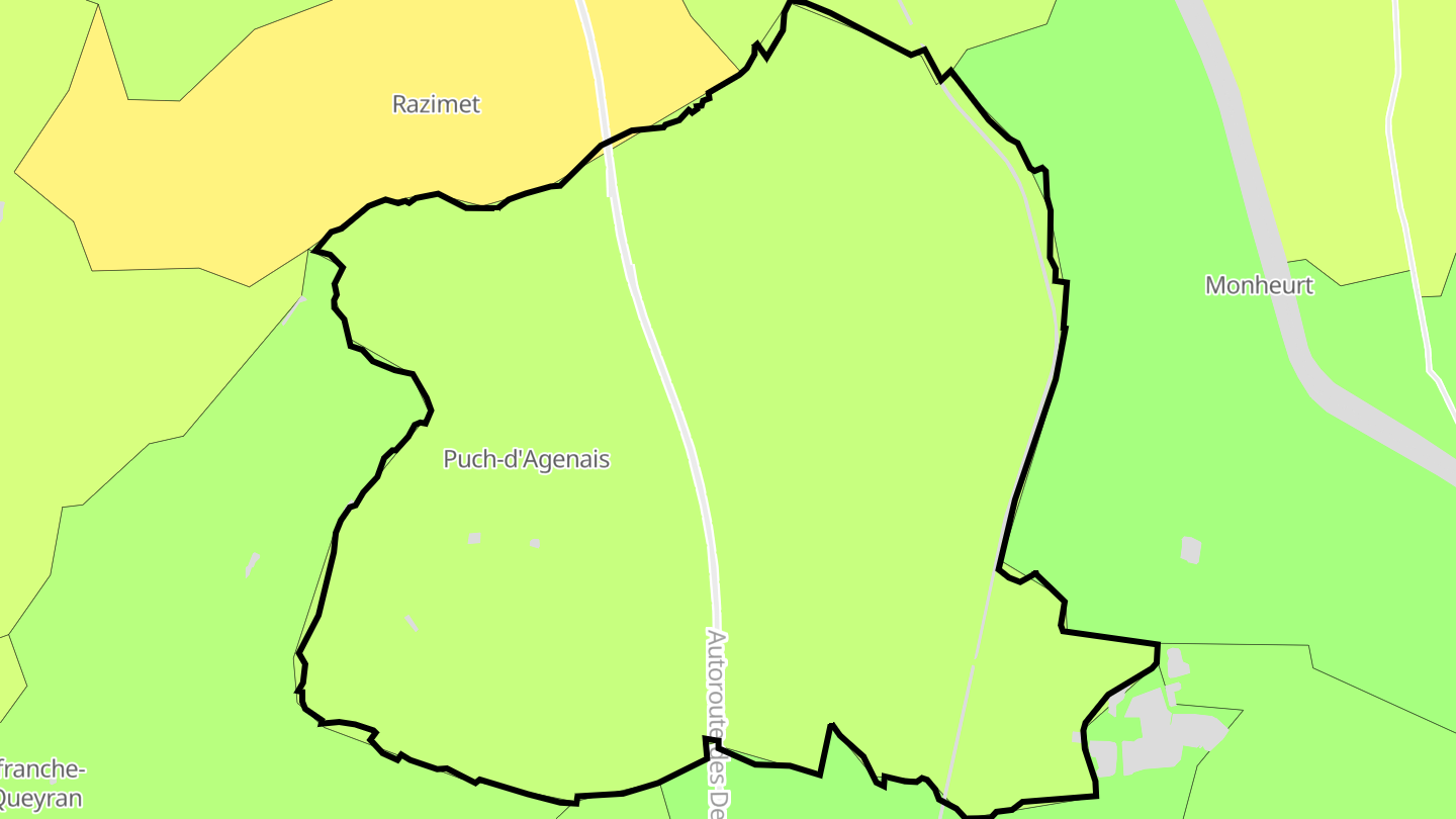 Carte des prix de l'immobilier Puch-d'Agenais