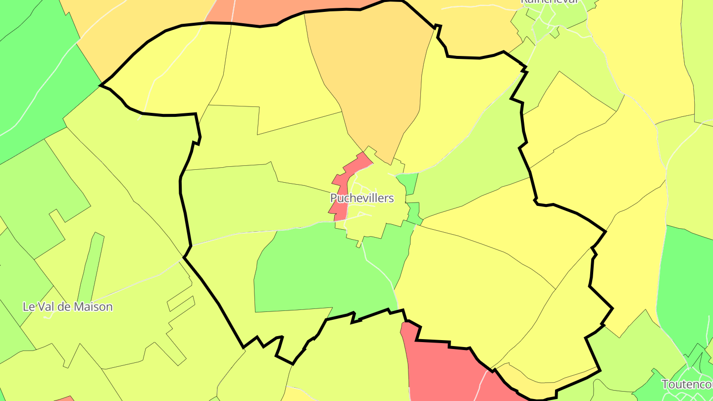 Carte des prix de l'immobilier Puchevillers