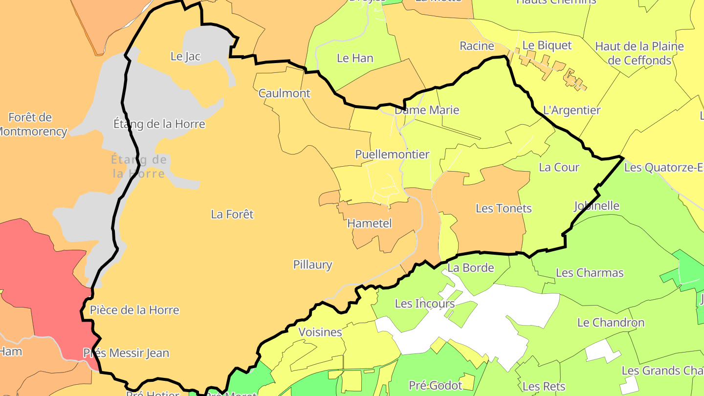 Carte des prix de l'immobilier Puellemontier