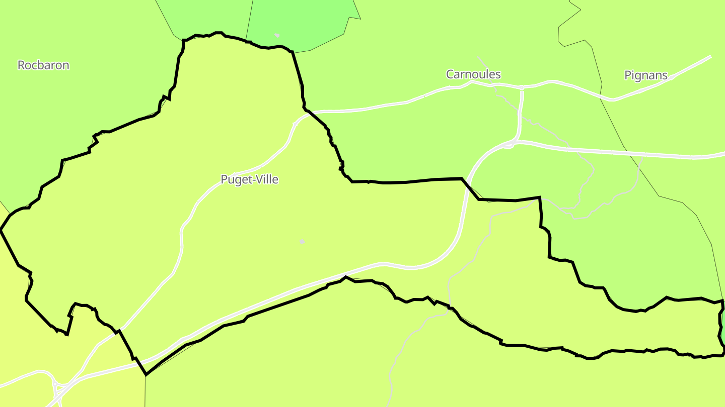 Carte des prix de l'immobilier Puget-Ville