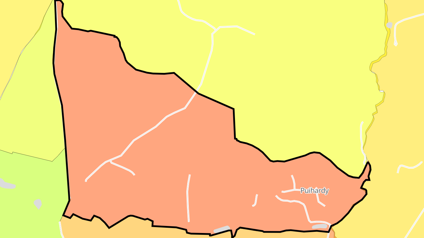 Carte des prix de l'immobilier Puihardy