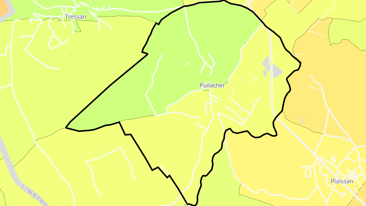 Carte des prix de l'immobilier Puilacher