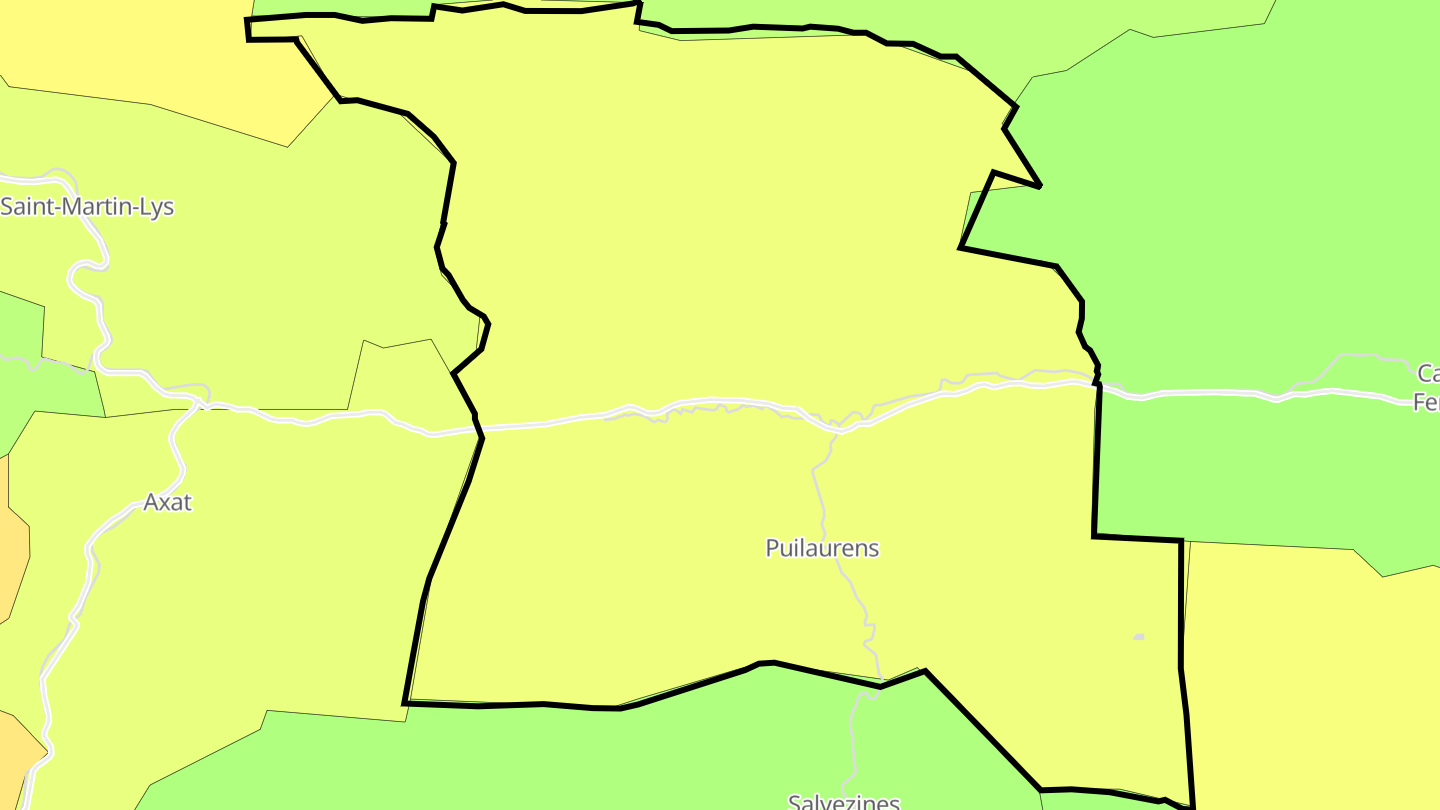 Carte des prix de l'immobilier Puilaurens