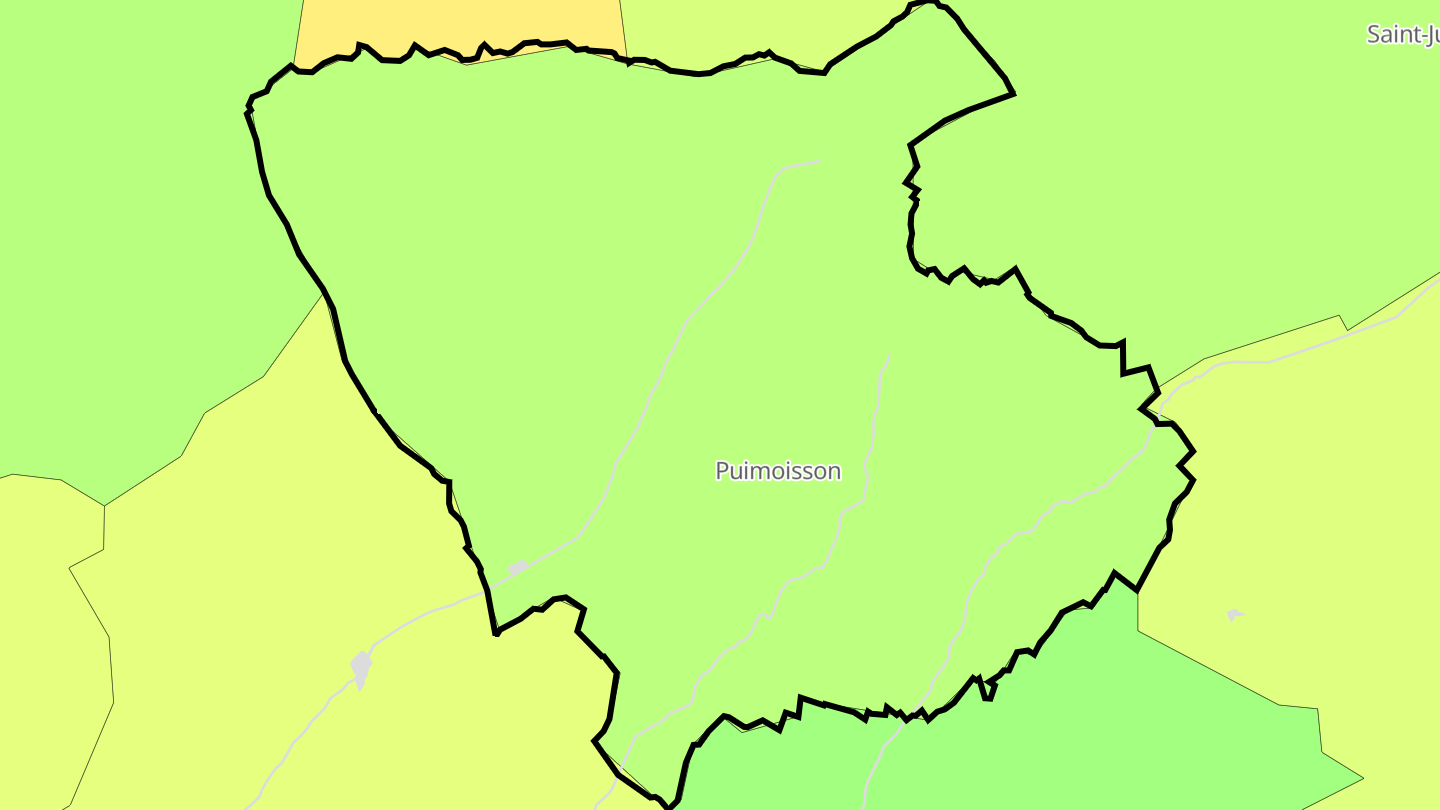 Carte des prix de l'immobilier Puimoisson