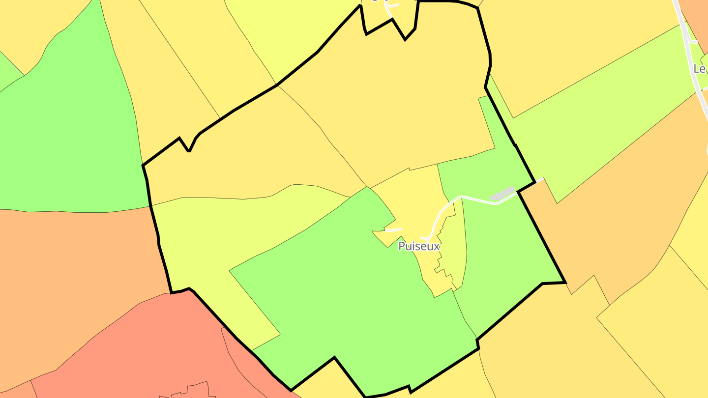 Carte des prix de l'immobilier Puiseux