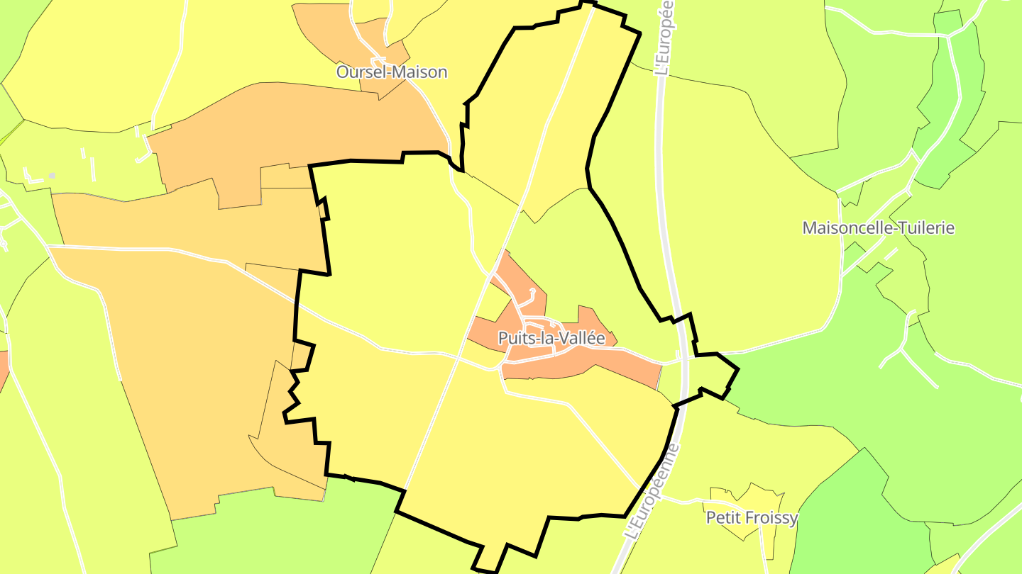 Carte des prix de l'immobilier Puits-la-Vallée