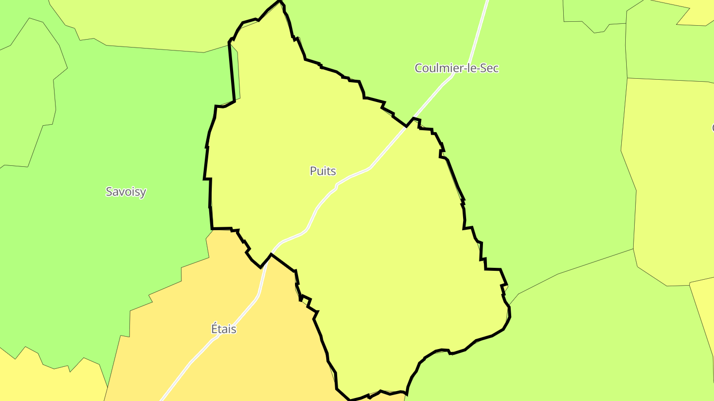 Carte des prix de l'immobilier Puits