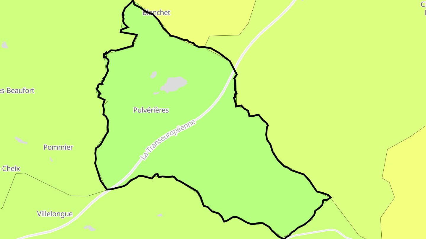 Carte des prix de l'immobilier Pulvérières