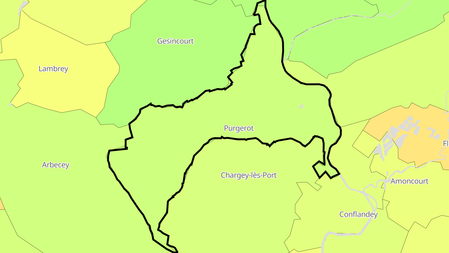 Carte des prix de l'immobilier Purgerot