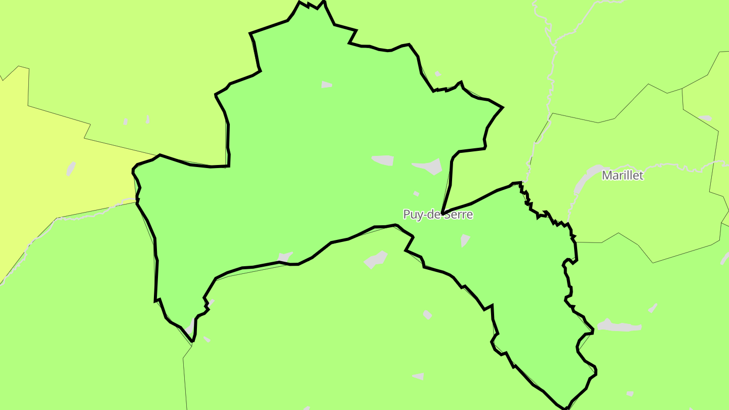 Carte des prix de l'immobilier Puy-de-Serre