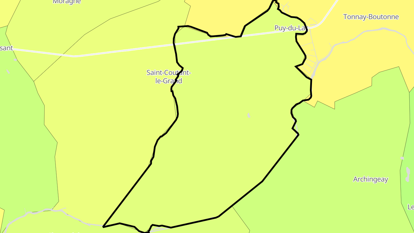 Carte des prix de l'immobilier Puy-du-Lac
