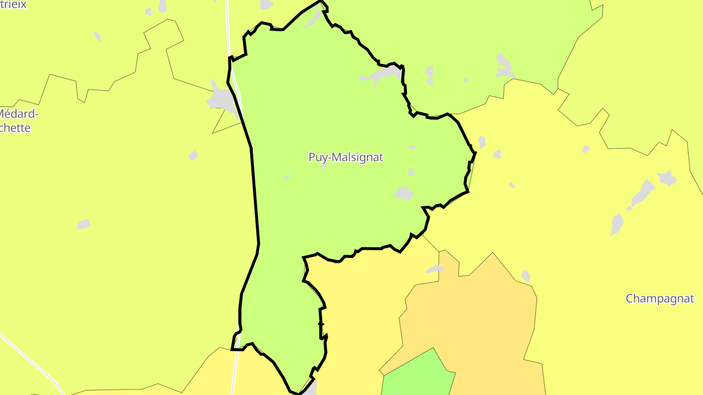 Carte des prix de l'immobilier Puy-Malsignat