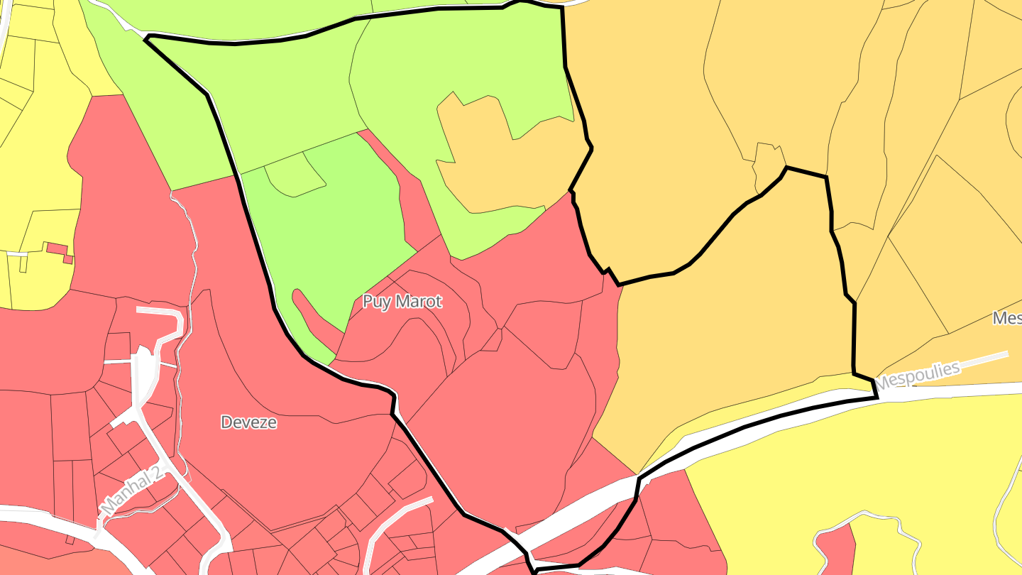 Carte des prix de l'immobilier Puy Marot
