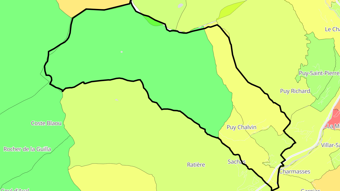 Carte des prix de l'immobilier Puy-Saint-André