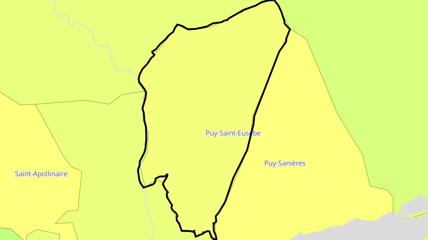 Carte des prix de l'immobilier Puy-Saint-Eusèbe