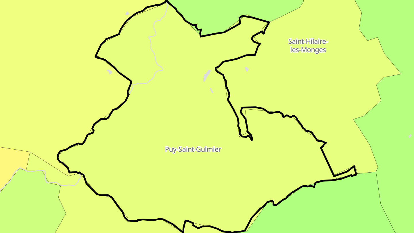 Carte des prix de l'immobilier Puy-Saint-Gulmier