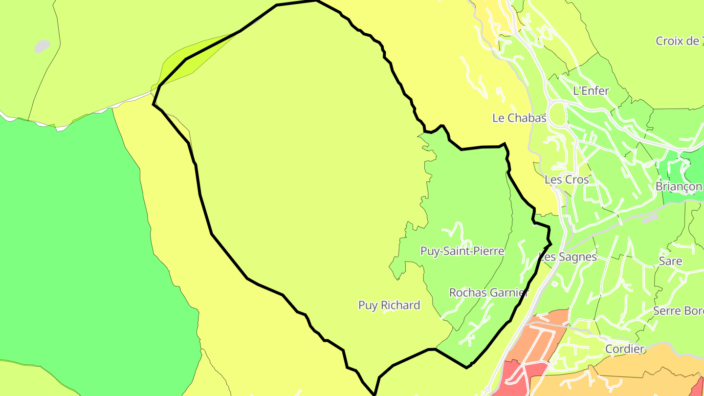 Carte des prix de l'immobilier Puy-Saint-Pierre