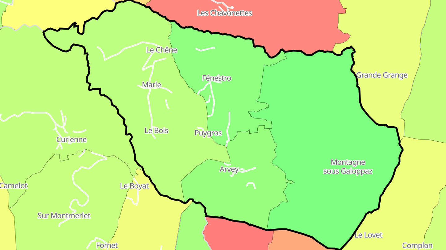 Carte des prix de l'immobilier Puygros