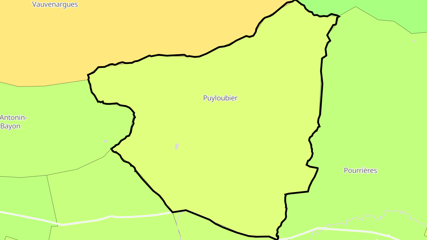 Carte des prix de l'immobilier Puyloubier