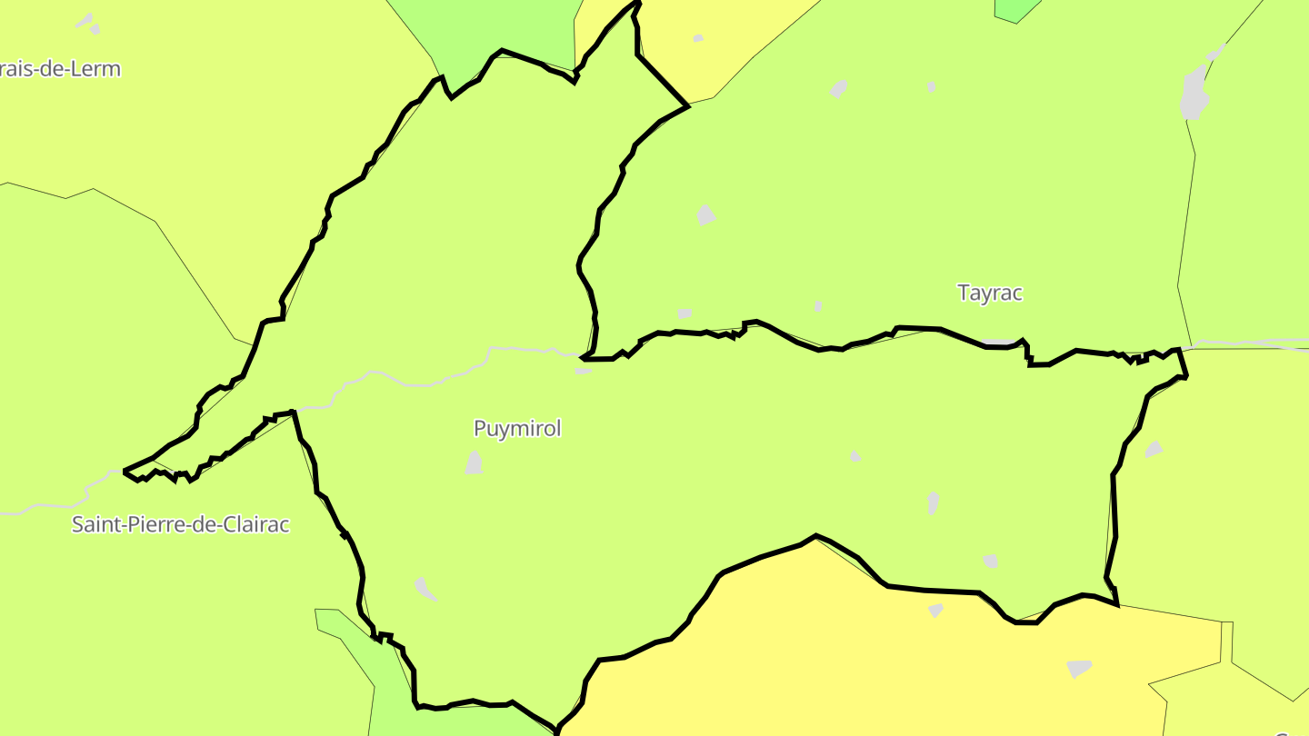 Carte des prix de l'immobilier Puymirol