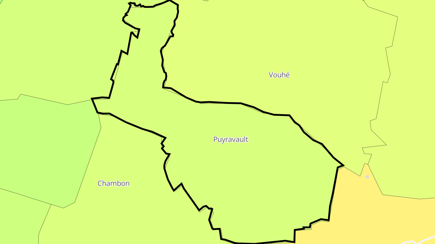 Carte des prix de l'immobilier Puyravault