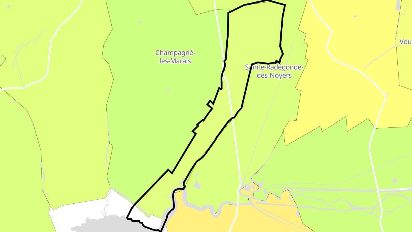 Carte des prix de l'immobilier Puyravault