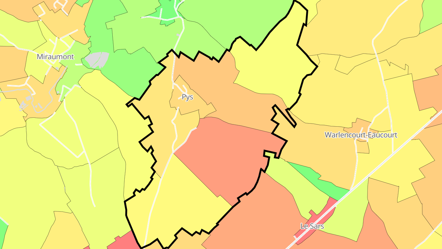 Carte des prix de l'immobilier Pys
