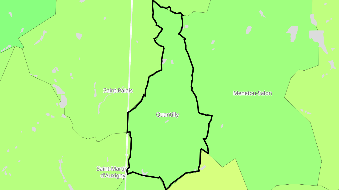 Carte des prix de l'immobilier Quantilly