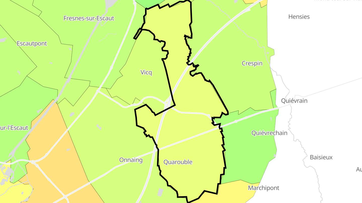 Carte des prix de l'immobilier Quarouble