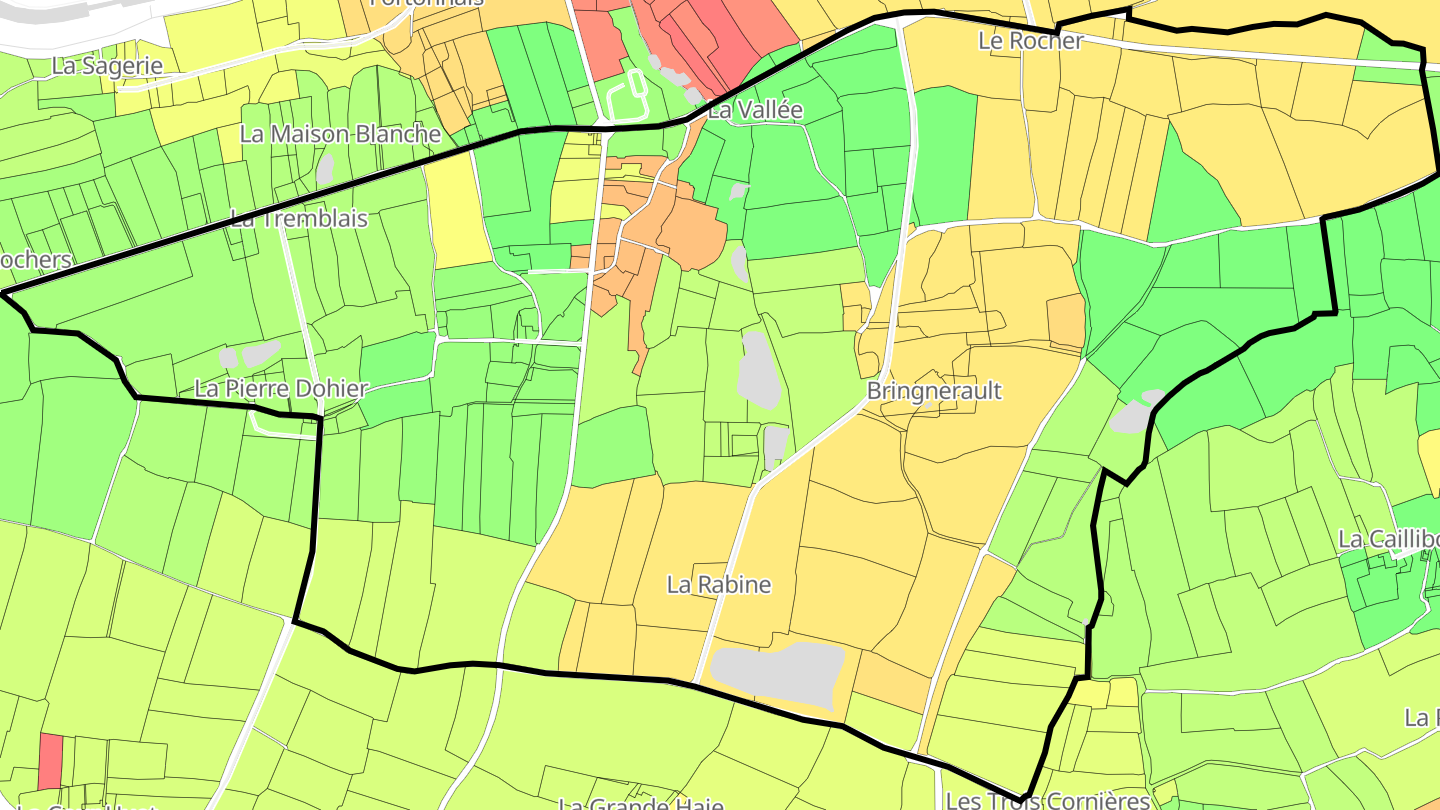 Carte des prix de l'immobilier Quartier Bazouges-sous-Hédé IV