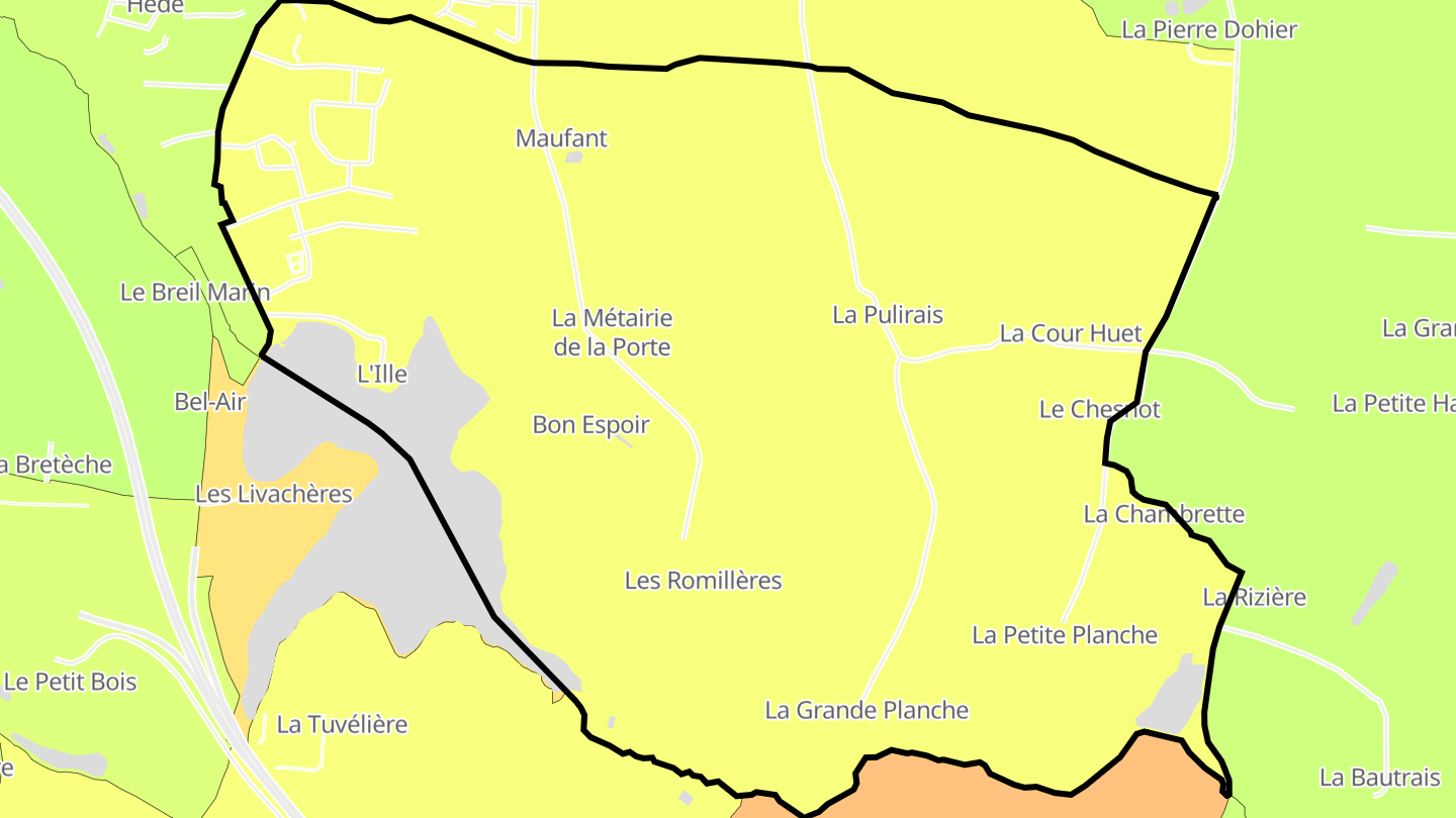 Carte des prix de l'immobilier Quartier Bazouges-sous-Hédé VIII
