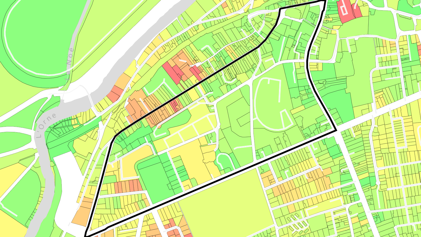 Carte des prix de l'immobilier Quartier Branville