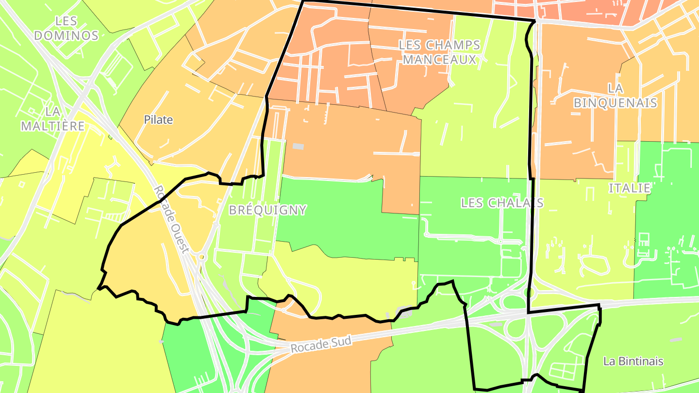 Carte des prix de l'immobilier Bréquigny