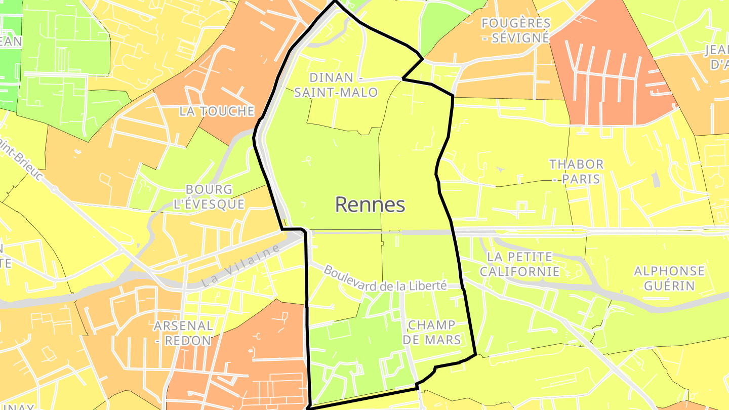 Carte des prix de l'immobilier Centre