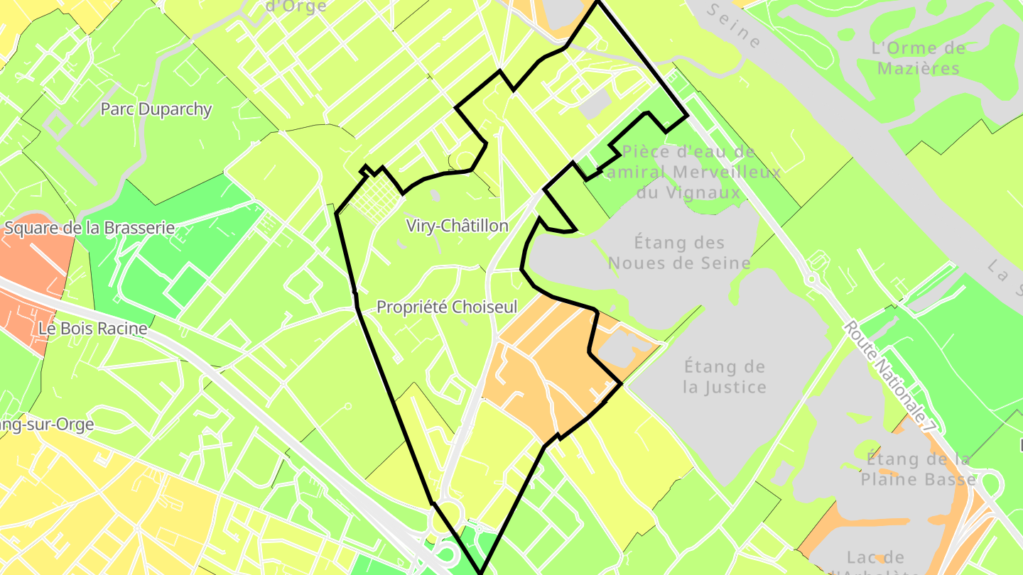 Carte des prix de l'immobilier Quartier Centre Ville