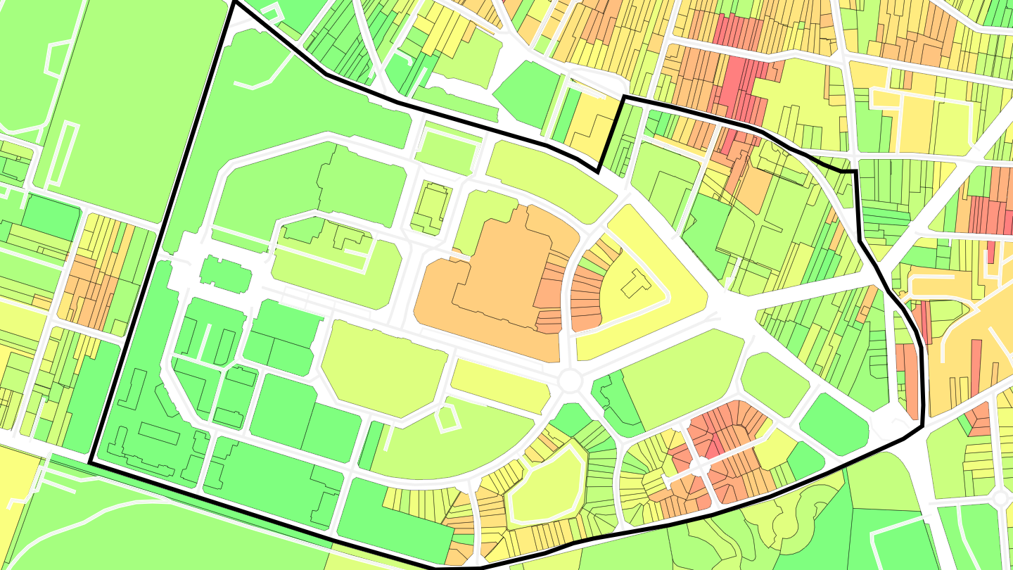 Carte des prix de l'immobilier Quartier Cité-Jardins