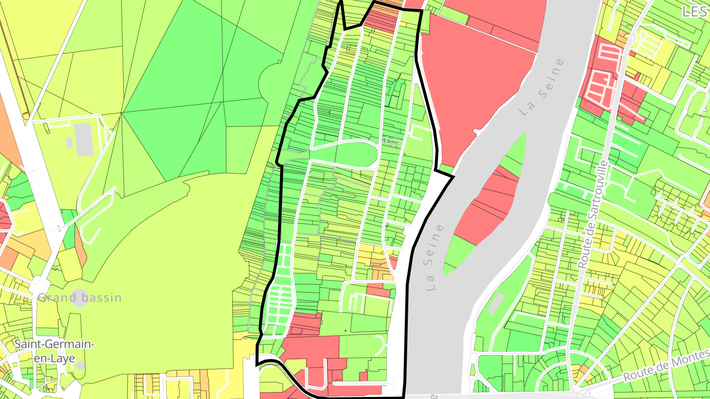 Carte des prix de l'immobilier Quartier Cité