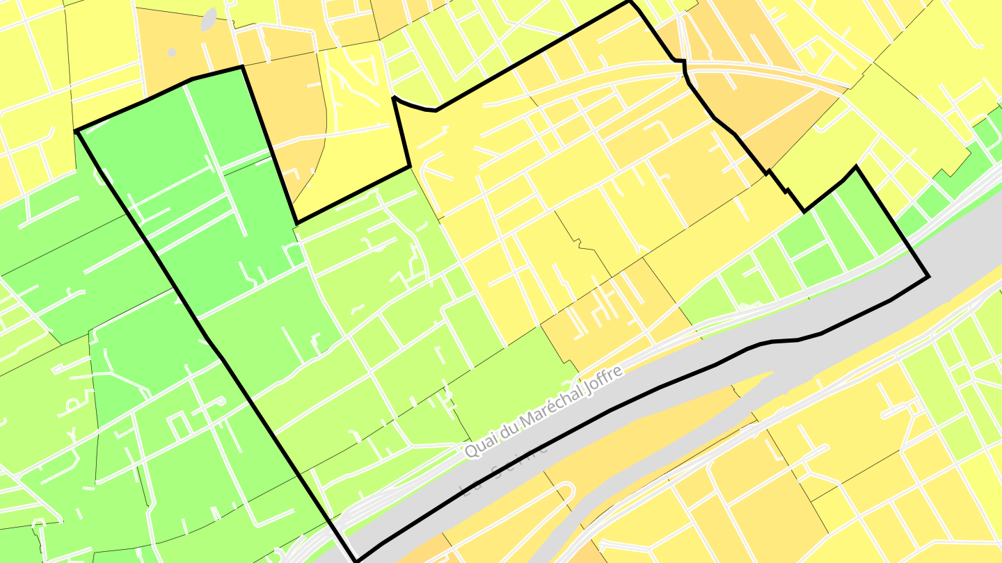 Carte des prix de l'immobilier Quartier de Bécon
