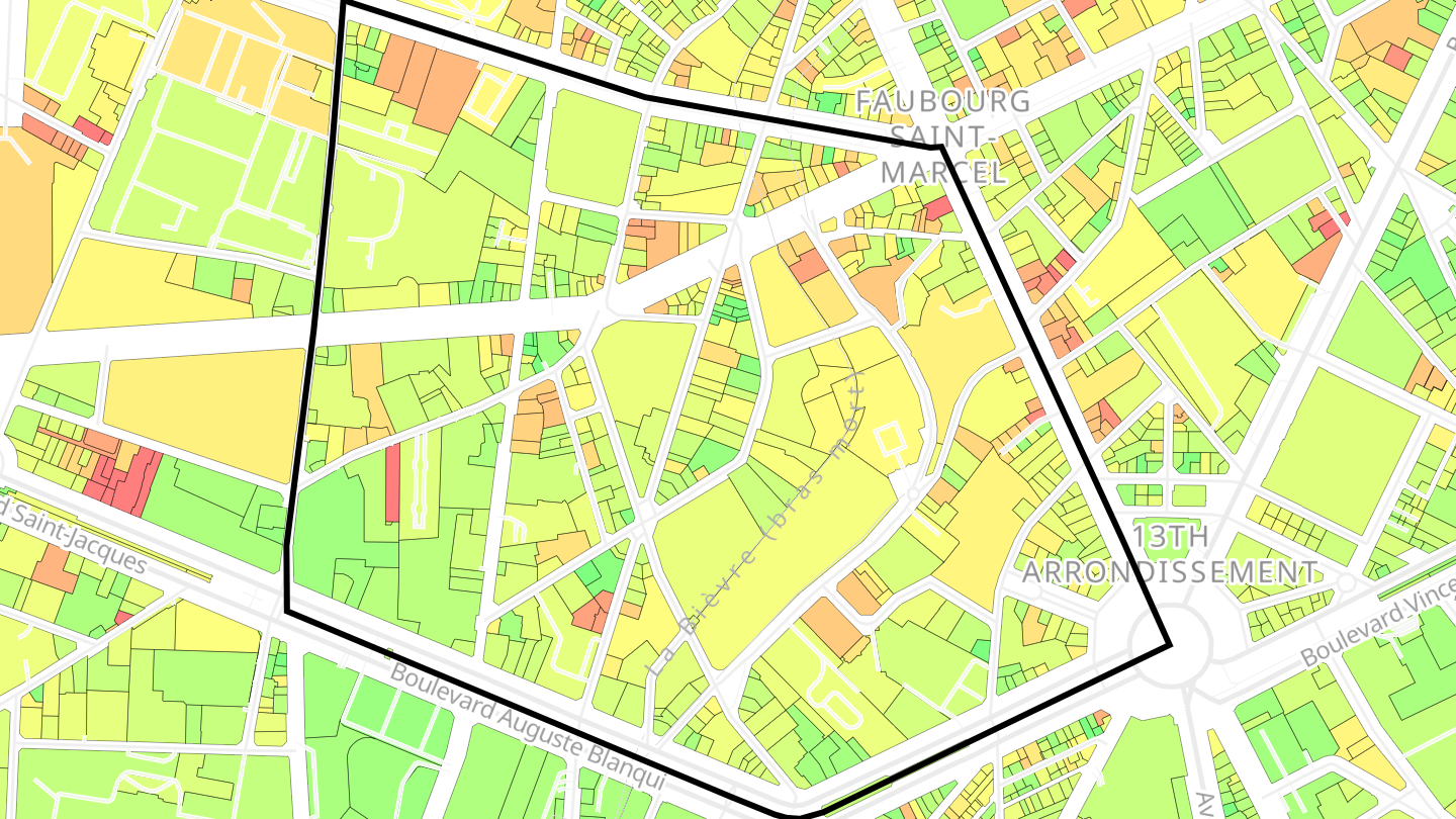 Carte des prix de l'immobilier Quartier de Croulebarbe
