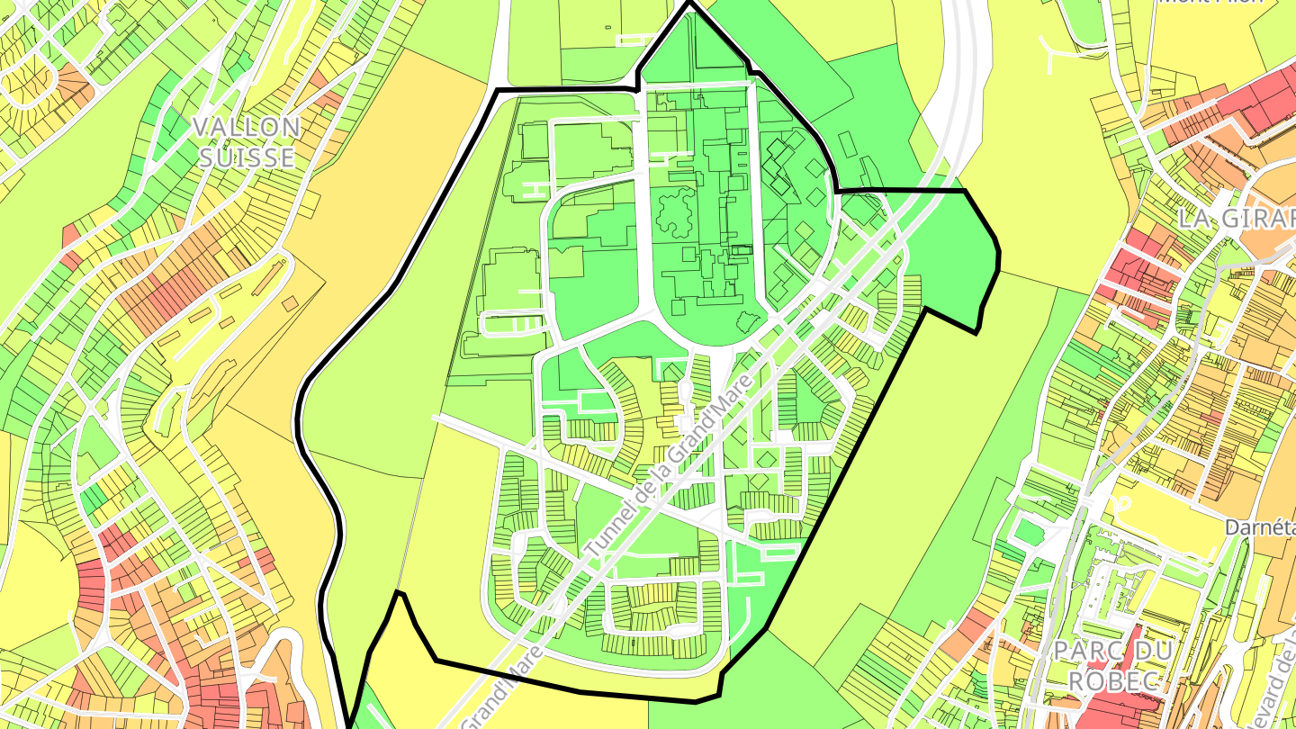 Carte des prix de l'immobilier Quartier de la Grand'Mare