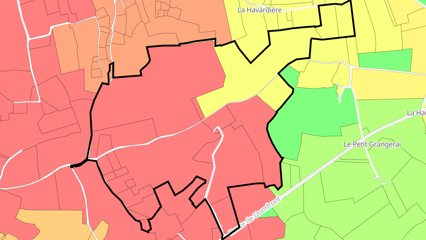 Carte des prix de l'immobilier Quartier de Le Teilleul IV
